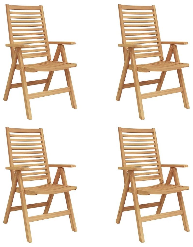 vidaXL Cadeira de Jardim 4 pcs Castanho 52 x 64,5 x 108 cm