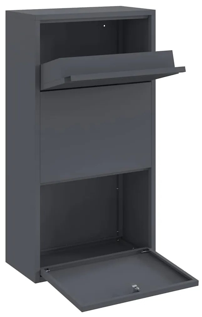 Caixa de Correio para Pacotes Antracite 44x22x82 cm Aço