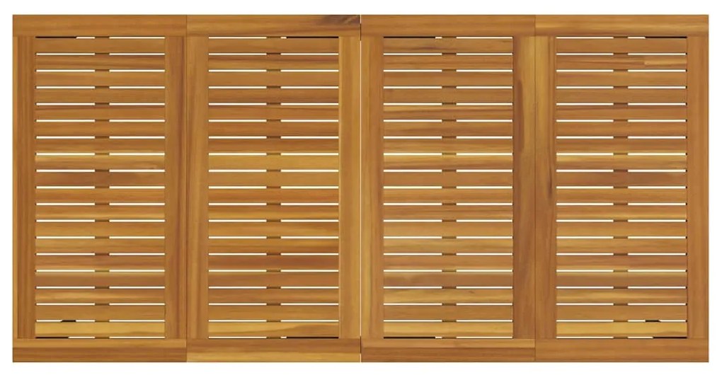 Conjunto de Jantar de Jardim vidaXL 7 Peças Cinza Rattan Acacia