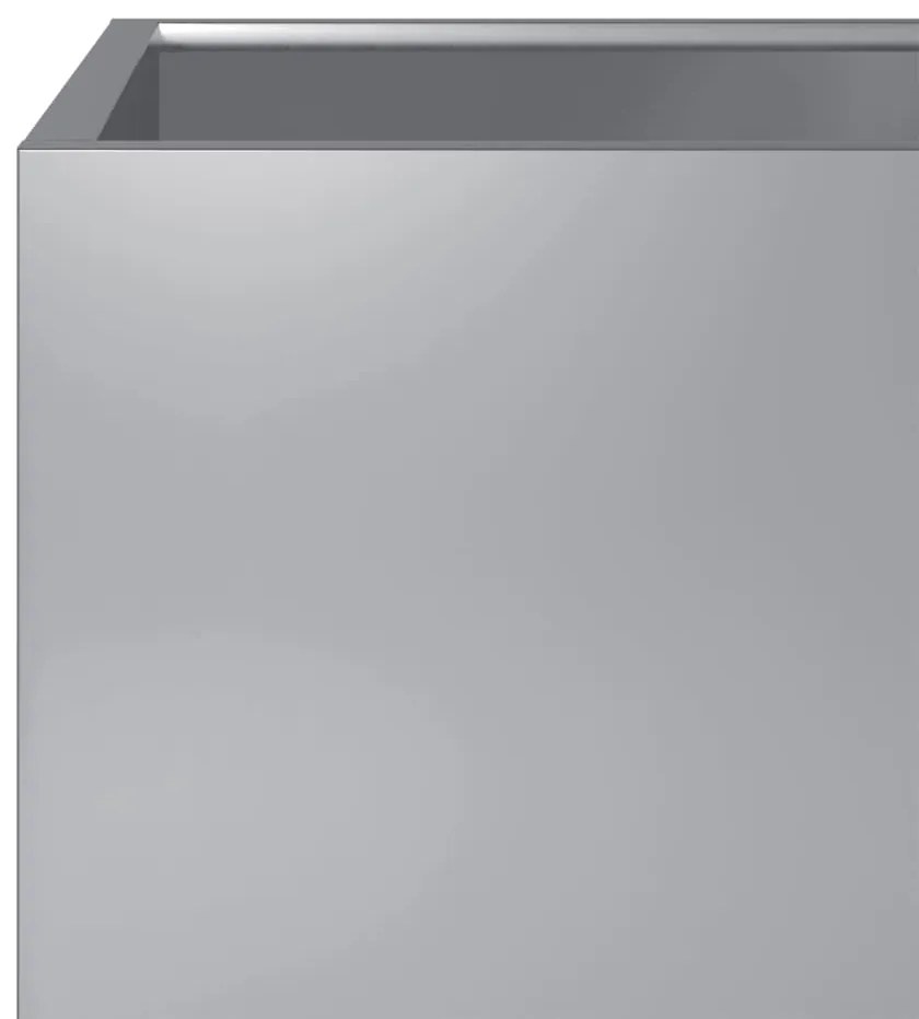 Vaso/floreira de jardim 50x50x50 cm aço galvanizado