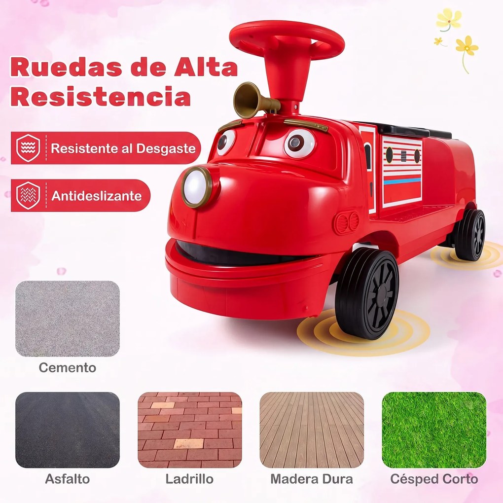 Comboio Elétrico Infantil para Conduzir de 3 a 6 anos 95 x 41 x 47,5 cm, Motor Duplo, Vermelho