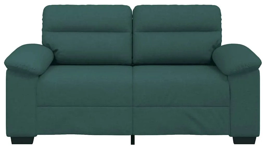 Sofá de 2 lugares 120 cm tecido verde-escuro