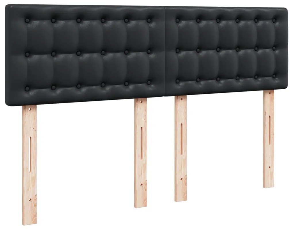 Cama com Molas/Colchão e Luzes Led - 160x200 cm - Couro Artificial Pre