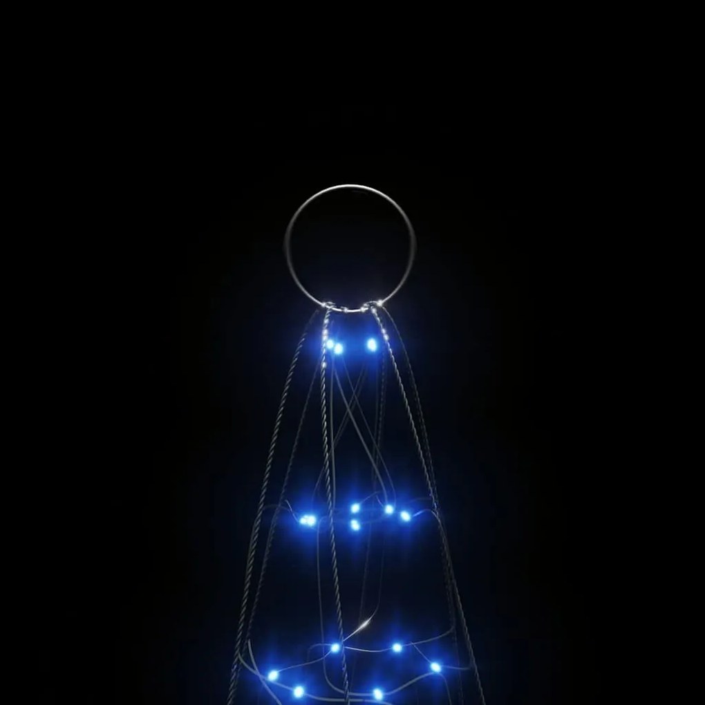 LED Árvore de Natal no mastro 200 LEDs Azul 180 cm
