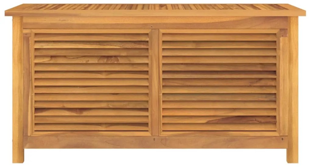 Caixa de arrumação p/ jardim com saco 114x50x58 cm teca maciça