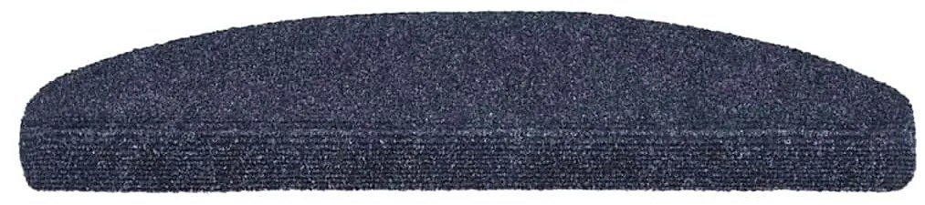 Tapetes de escada autoadesivos 30 pcs 65x21x4 cm azul