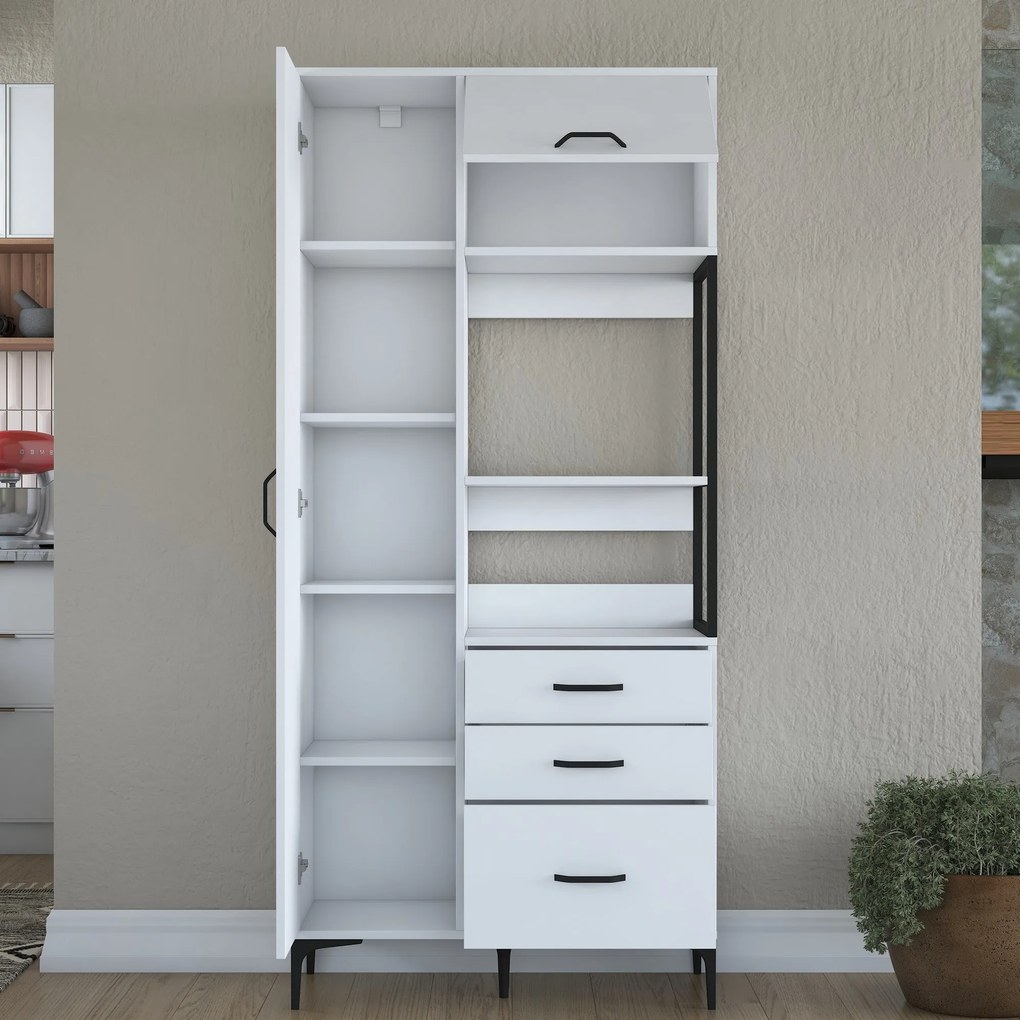Armário Multiusos JE112 – Branco – 90x198,6x40 cm