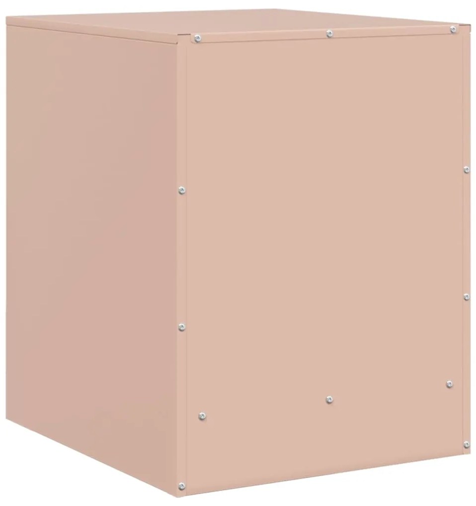 Mesa de cabeceira 34,5x39x44 cm aço rosa