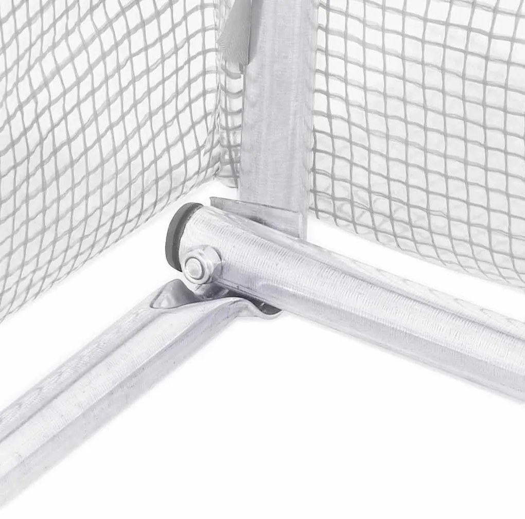 Estufa com estrutura de aço 36 m² 6x6x2,85 m branco