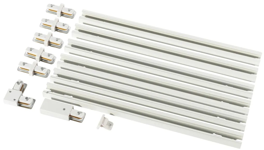 Sistema de iluminação de calha moderno branco monofásico 300cm - Iconic Moderno