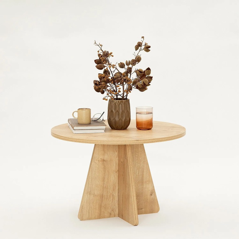 Mesa de Café Mushroom – Carvalho Safira – 60cm x 40cm x 60cm