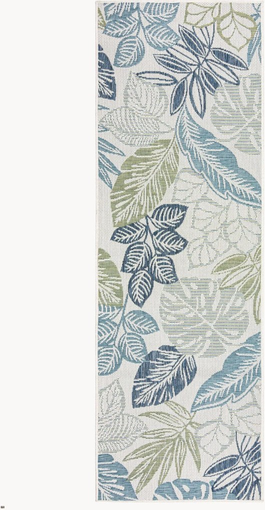 Passadeira de tecelagem plana para interior e exterior Bella Leaf