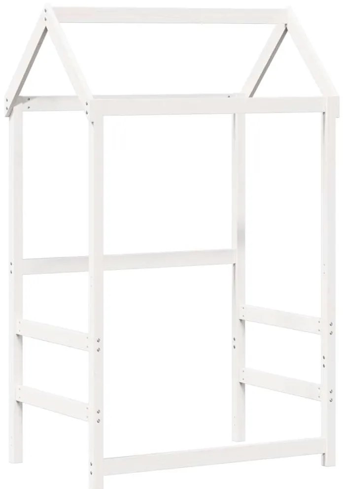 Conj. sofá-cama e banco c/ telhado 80x200cm pinho maciço branco