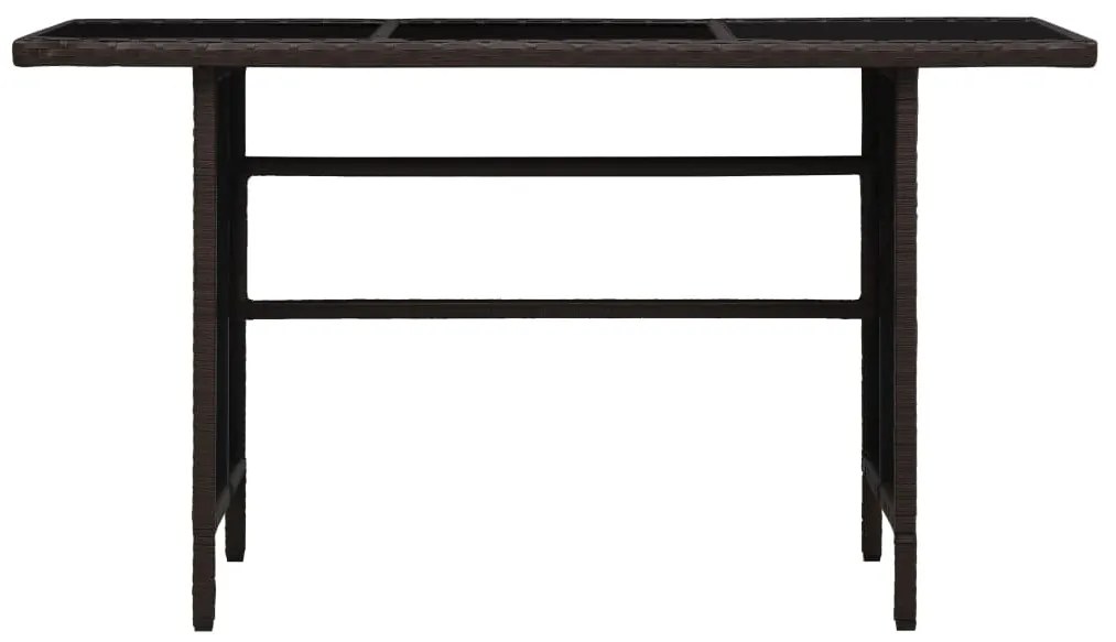 3 pcs conjunto lounge jardim c/ almofadões vime PE castanho