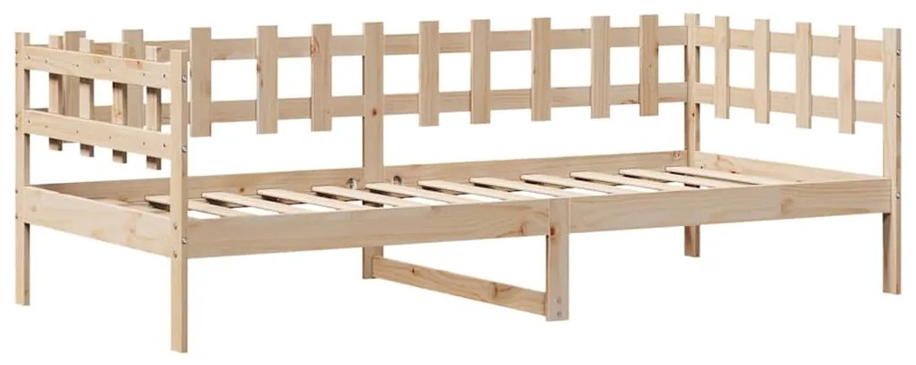 Sofá-cama com gavetas 80x200 cm madeira de pinho maciça