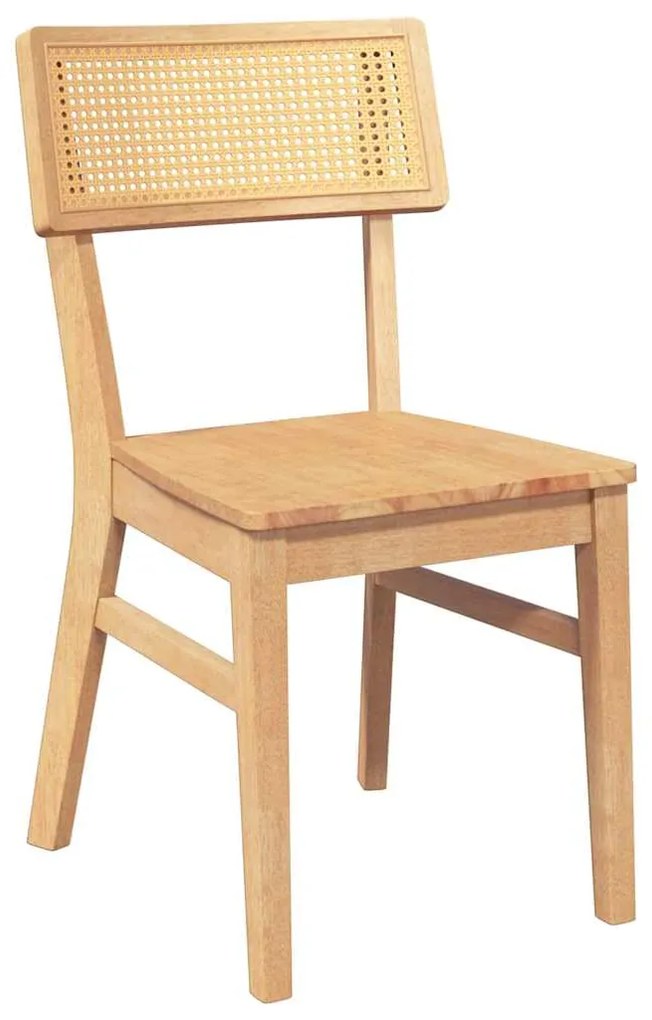 Cadeiras de jantar 2 pcs madeira de seringueira maciça