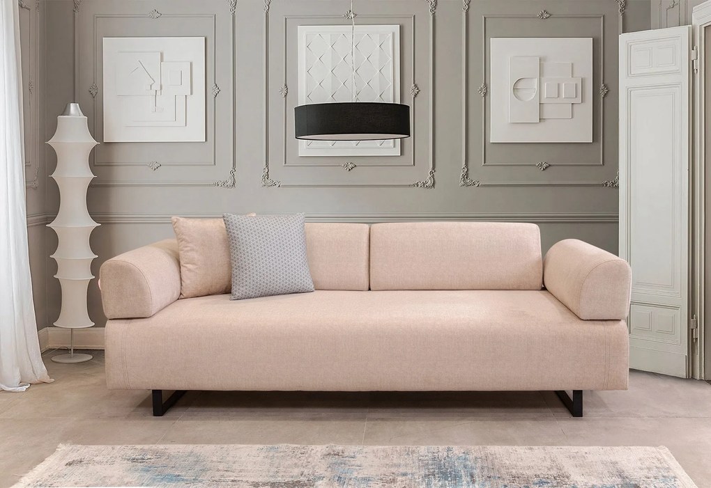 Sofá-cama de 3 Lugares Infinity – Bege – 220x90x80 cm