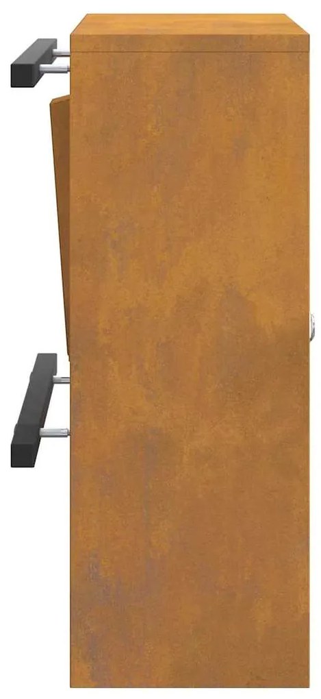 caixa de correio Ferro Enferrujado 30 x 23 x 55 cm Aço corten