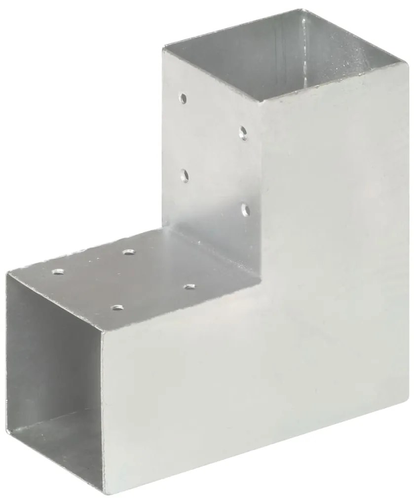 vidaXL Base para poste em forma de L 91x91 mm metal galvanizado