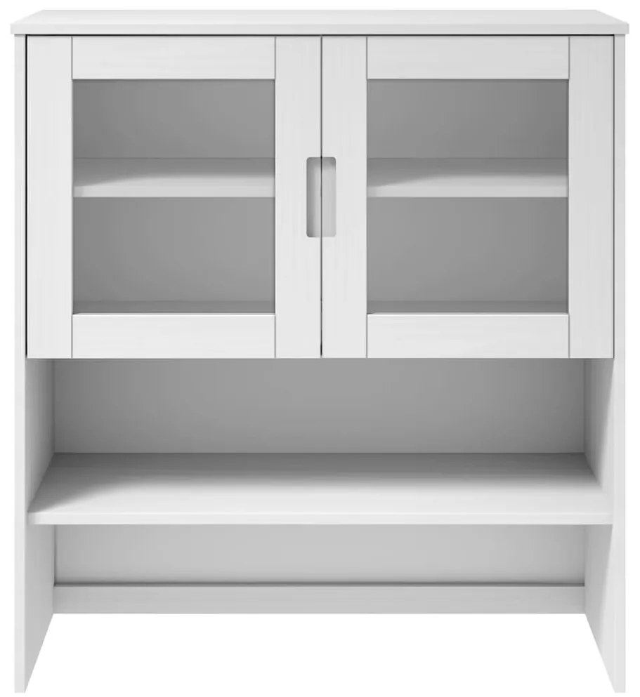 Armário Alto Eva em Pinho Maciço - Branco - Design Escandinavo