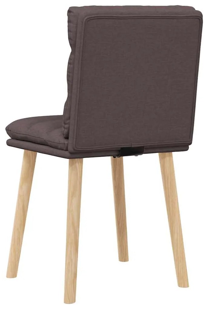 Cadeiras de jantar 2 pcs tecido castanho-escuro