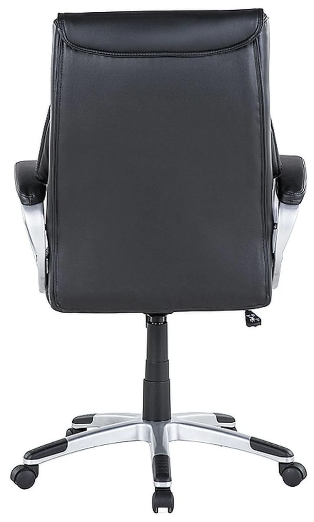 Cadeira de escritório em pele sintética preta TRIUMPH Beliani