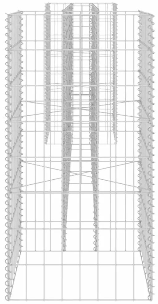 Gabião em forma de H fio de aço 260x40x80 cm