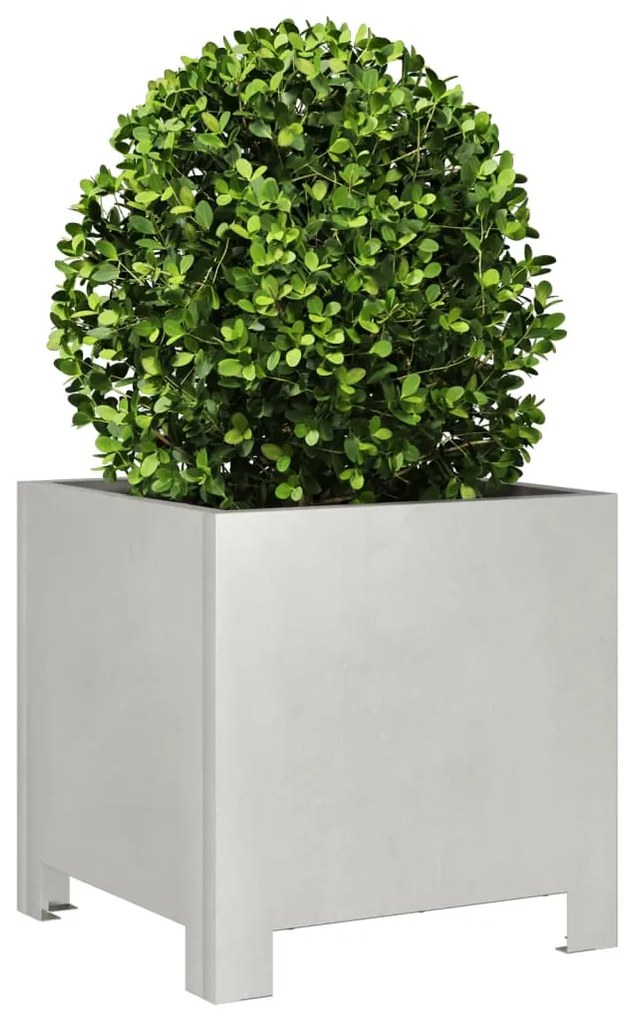Vaso/floreira de jardim 30x30x30 cm aço inoxidável