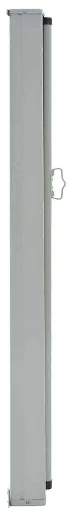 Toldo lateral retrátil para pátio 120x300 cm cinzento