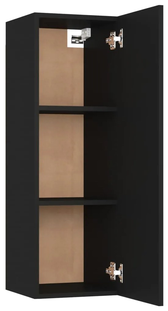 Móveis de TV 2 pcs 30,5x30x90 cm derivados de madeira preto