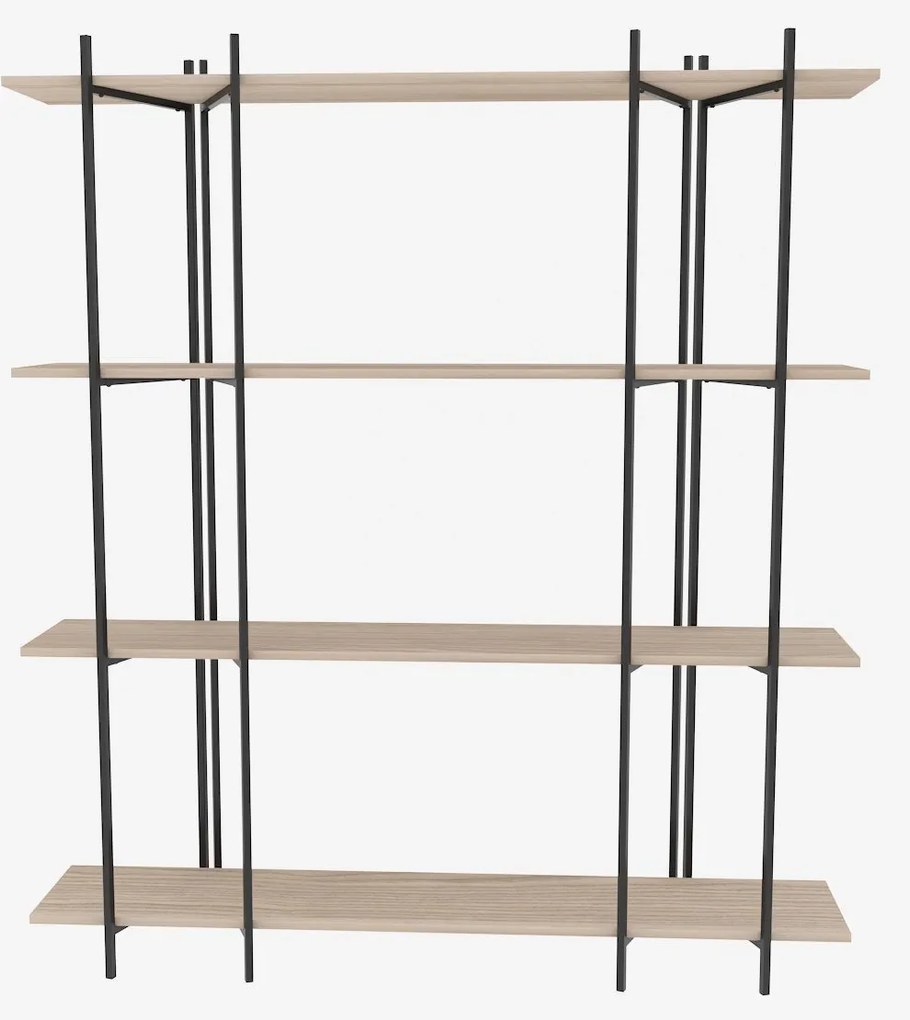 Estante Moss – Carvalho e Preto – 160x180x29,6 cm