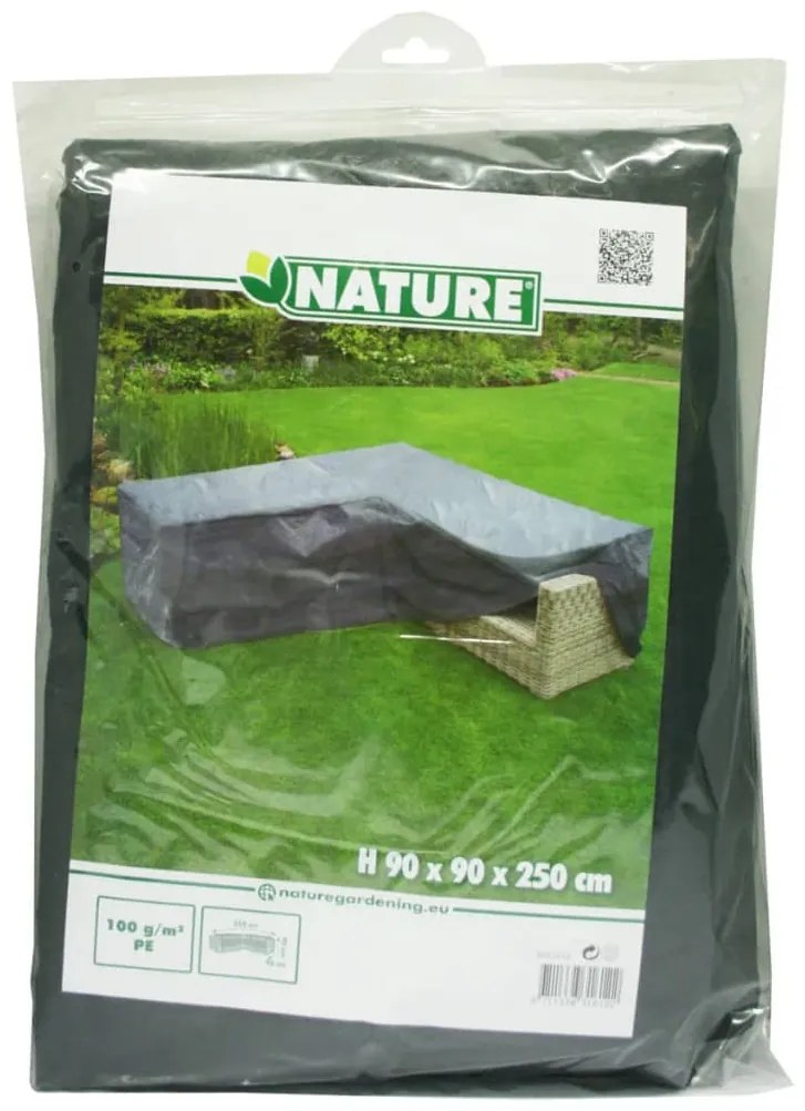 Capa p/ móveis jardim em forma de L 250x90x90 cm