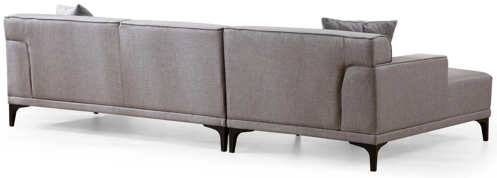 Sofá de Canto Petra – Cinzento Claro – 145 x 250 cm