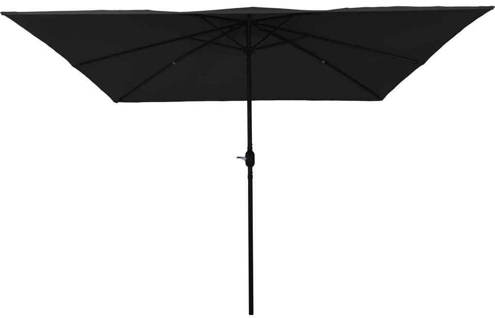 Parasol de Jardim Quadrado vidaXL 295x245 cm Preto