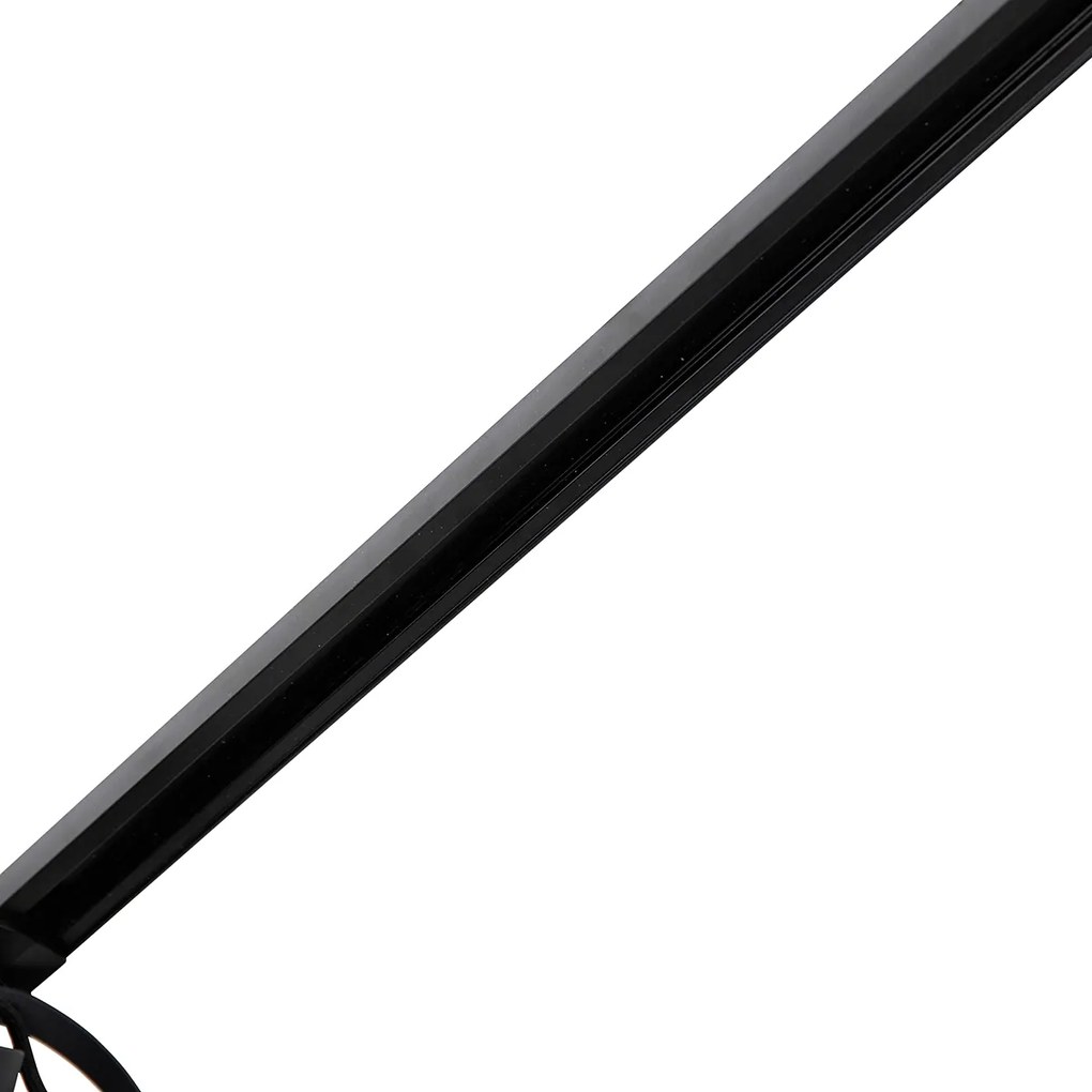 Sistema de calhas monofásico com 3 focos ajustáveis pretos - Magnax Moderno