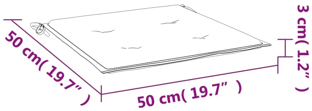 Almofadões p/ cadeiras de jardim 2 pcs tecido oxford creme