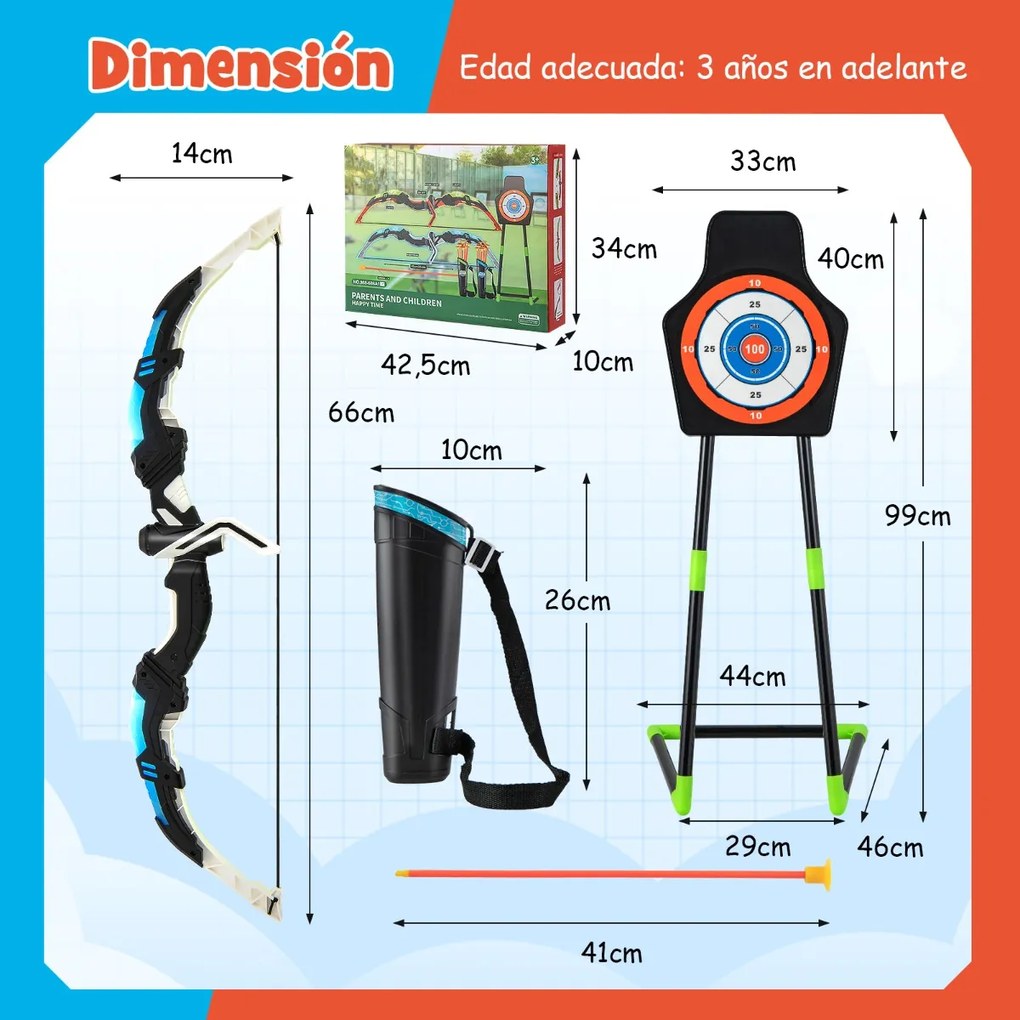 Conjunto de brinquedos de tiro com arco 20 flechas de ventosa em pé ou pendurado presente de alvo para crianças