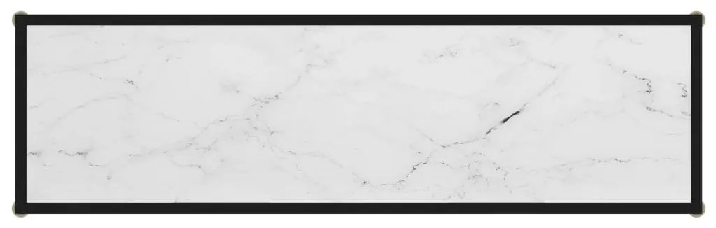Mesa consola 120x35x75 cm vidro temperado branco