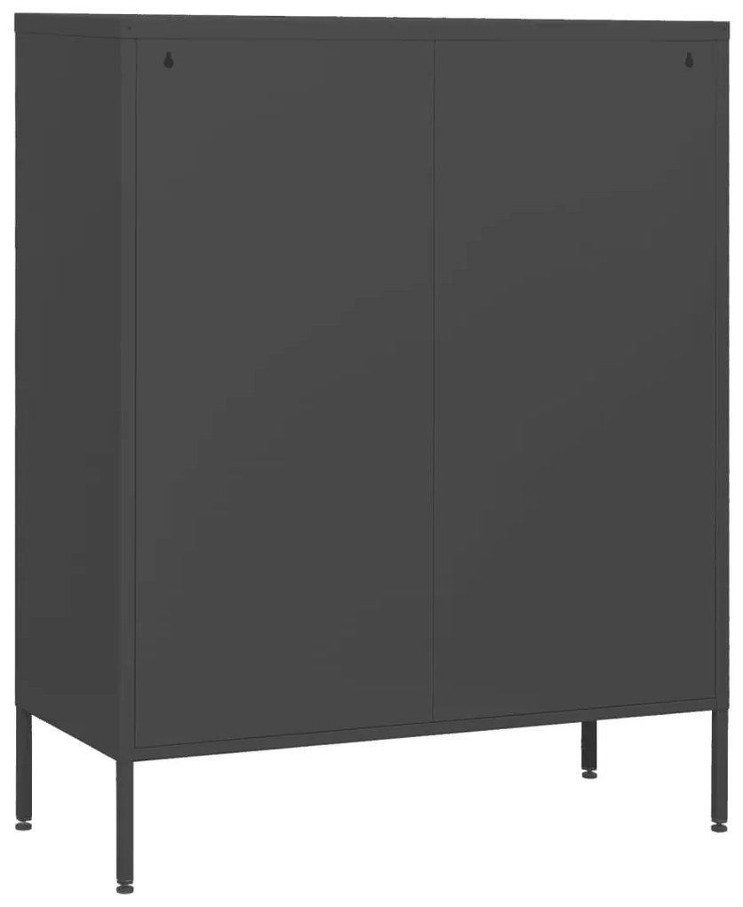Cómoda/aparador com gavetas aço 80x35x101,5 cm antracite