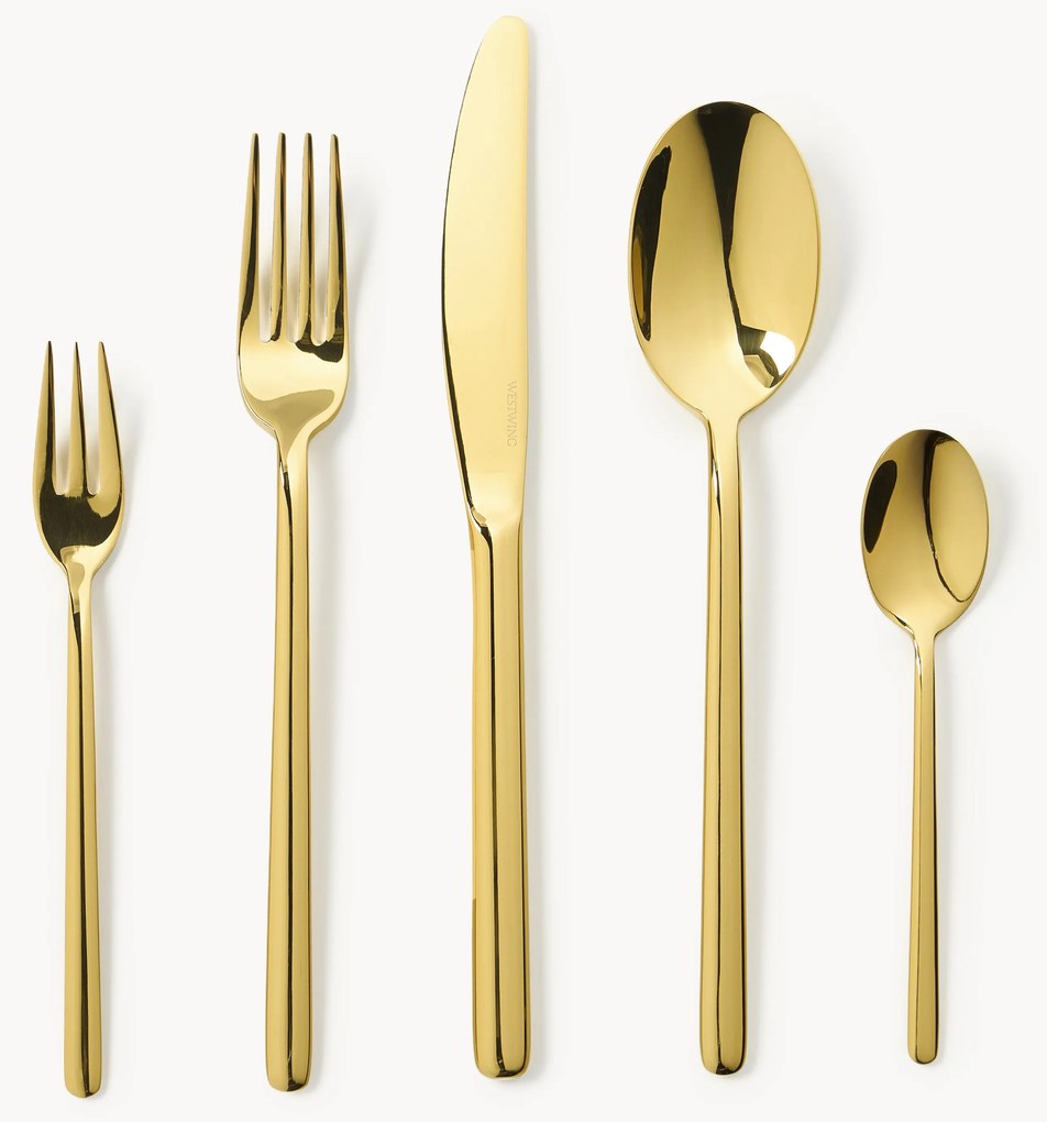 Conjunto de talheres polidos Loretta, vários tamanhos