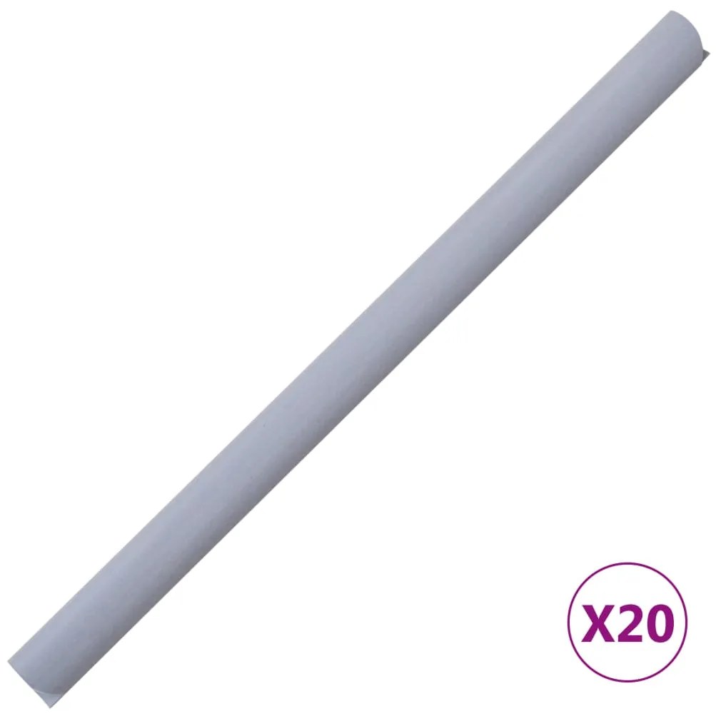 4 pcs painéis privacidade jardim 35x0,19m PVC cinza-claro fosco