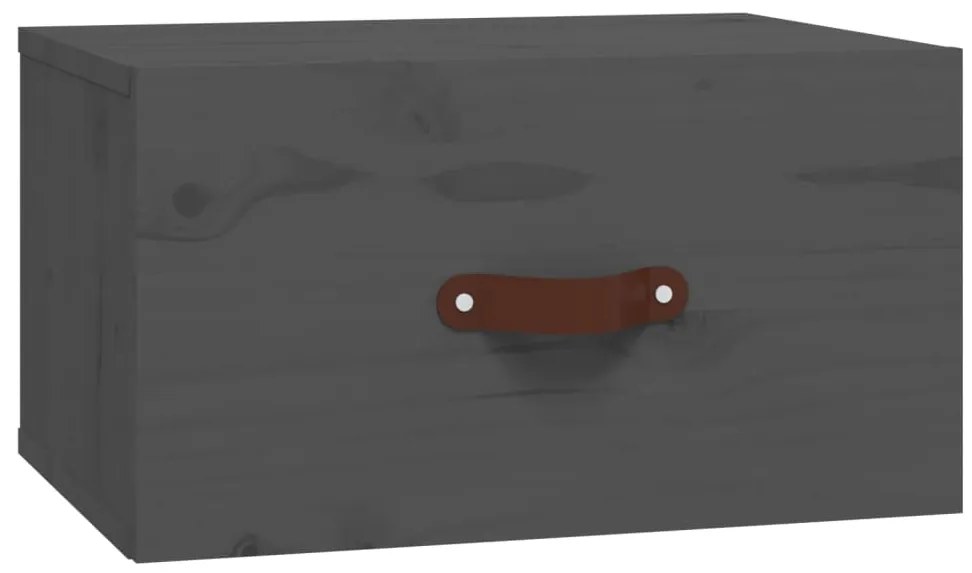 Mesas de cabeceira de parede 2 pcs 40x29,5x22 cm cinzento