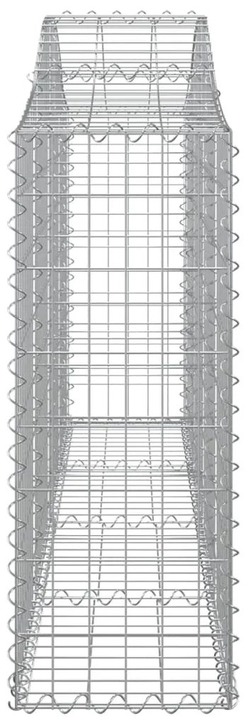 Cestos gabião arqueados 15pcs 200x30x80/100cm ferro galvanizado