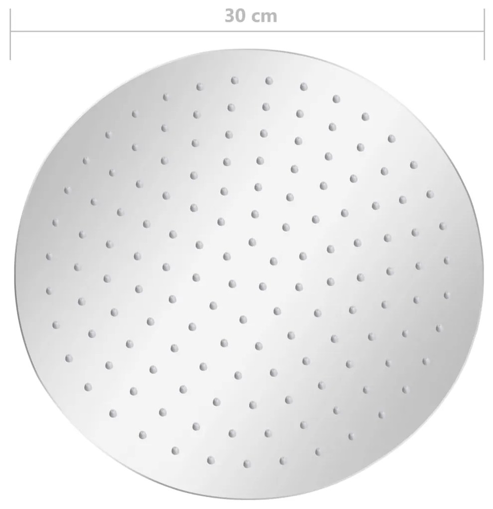 Cabeça de chuveiro redonda em aço inoxidável 304 30 cm