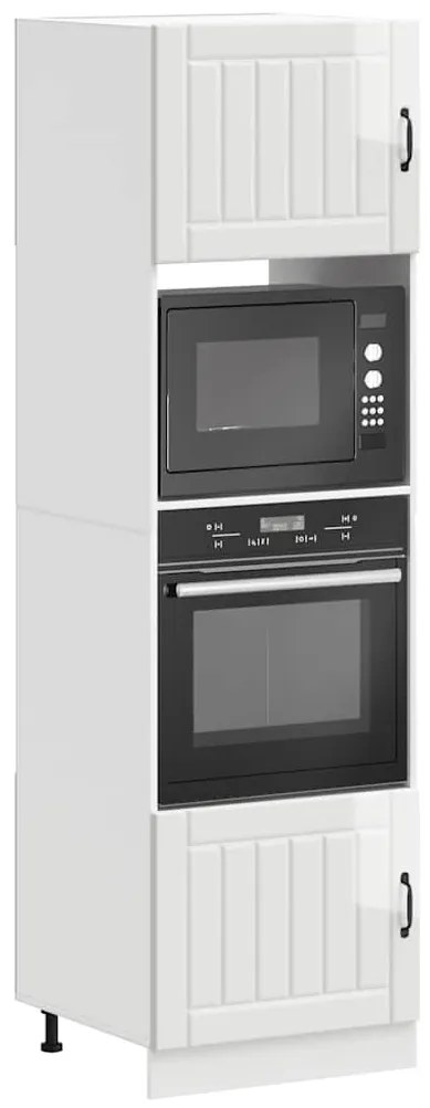 vidaXL Armários forno 2pcs Kalmar derivados madeira branco brilhante