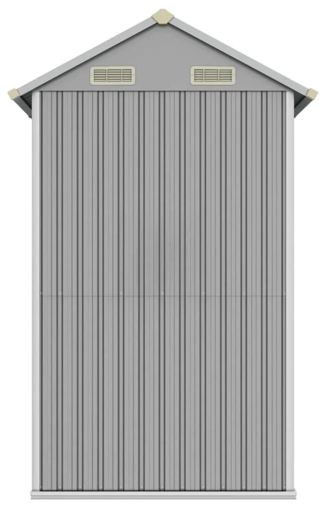 Abrigo de jardim 192x152,5x237 cm aço galvanizado cinza-claro