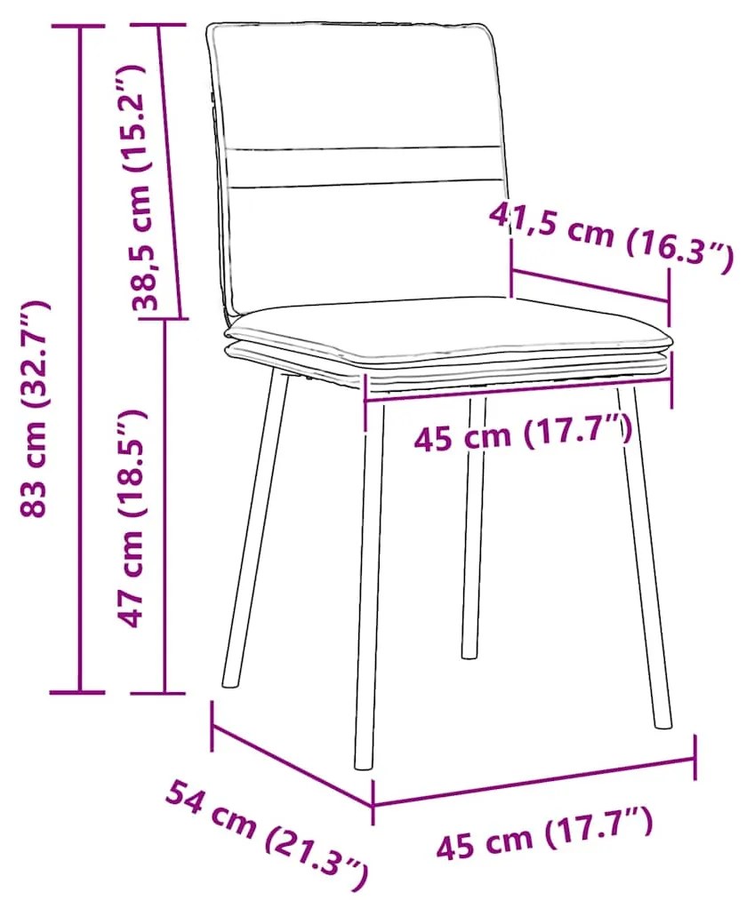 Cadeiras de jantar 2 pcs veludo amarelo