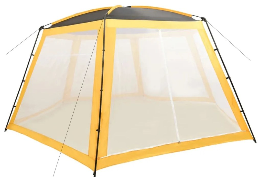 Tenda para piscina 660x580x250 cm tecido amarelo