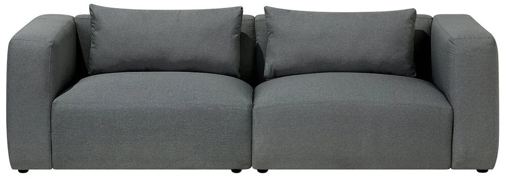 Sofá de tecido cinzento escuro RAUMA Beliani