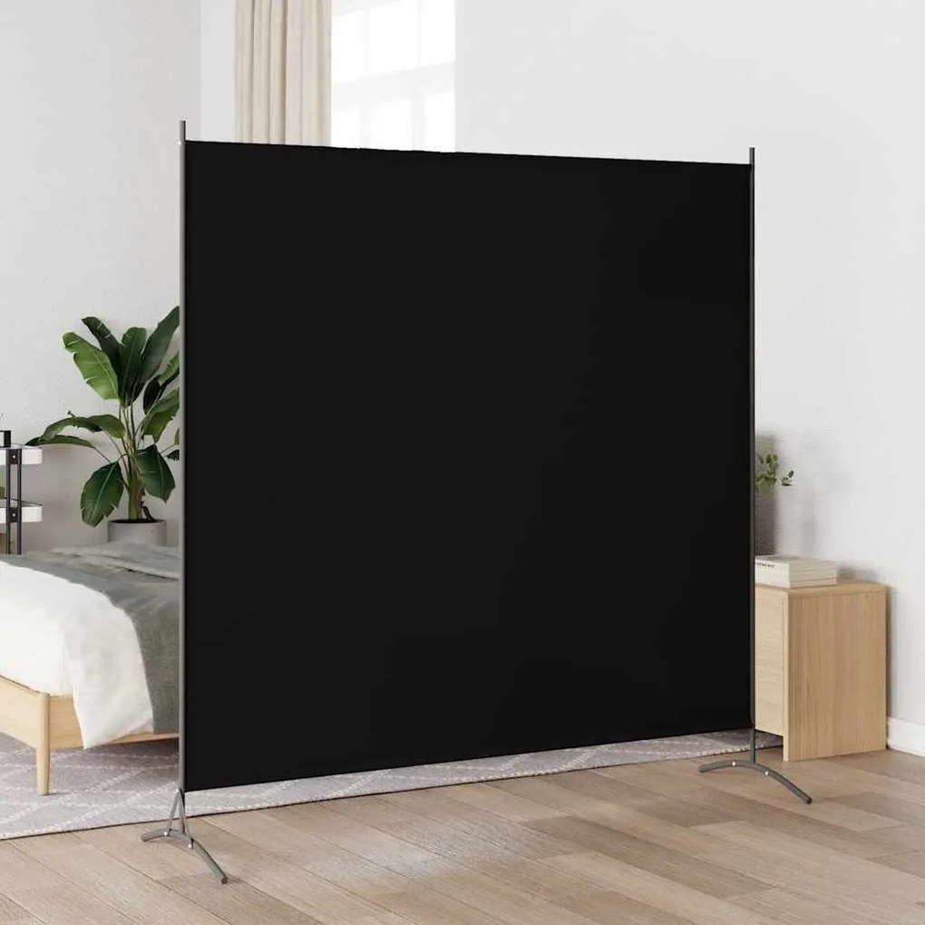 vidaXL Divisória com 1 painel 175x180 cm preto